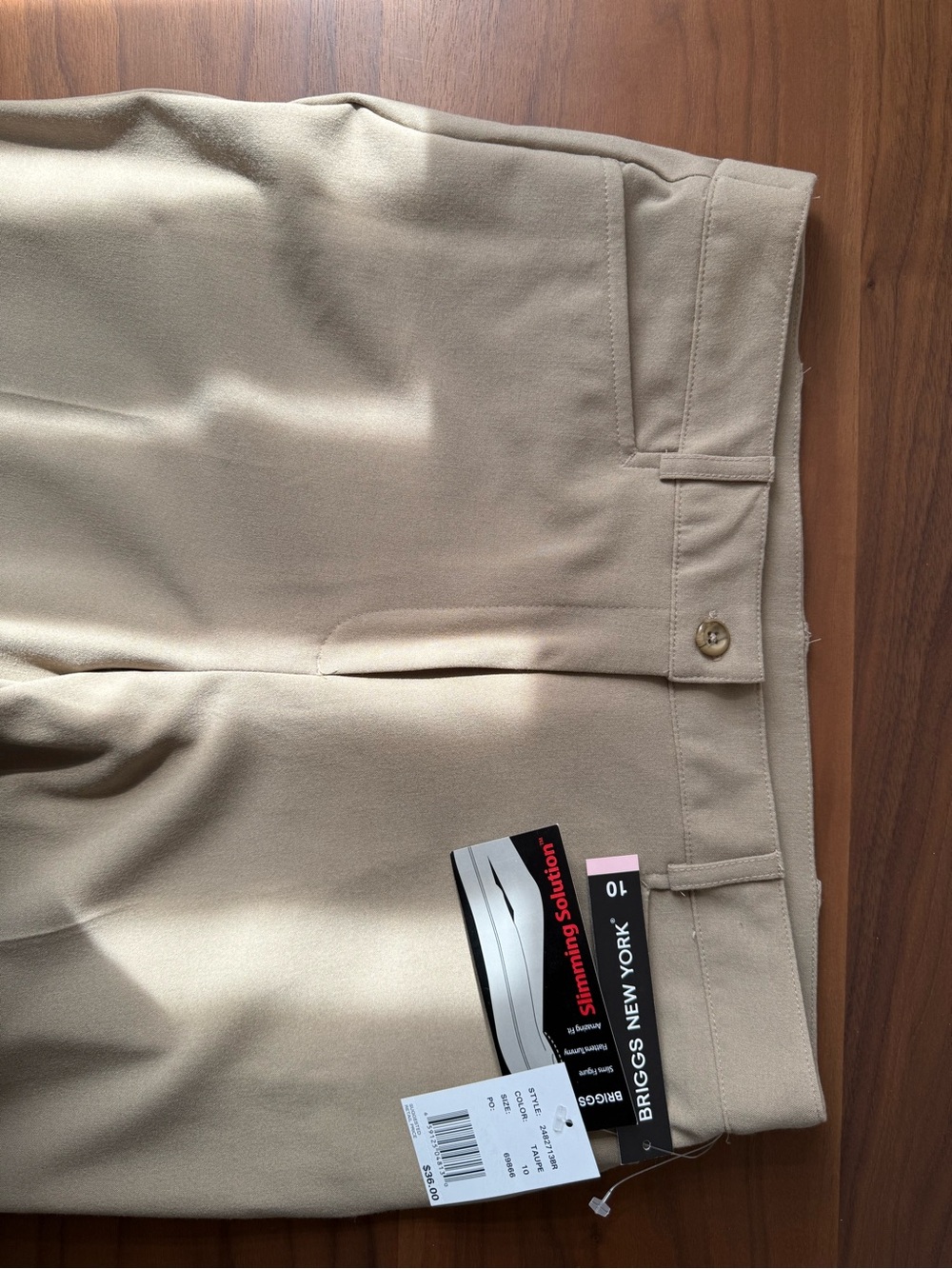 Briggs New York Men's Flat Front Khaki Shorts